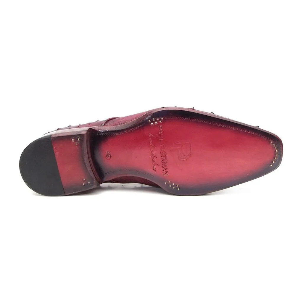 Paul Parkman Lilac Genuine Ostrich Derby Shoes (ID#66CC44)