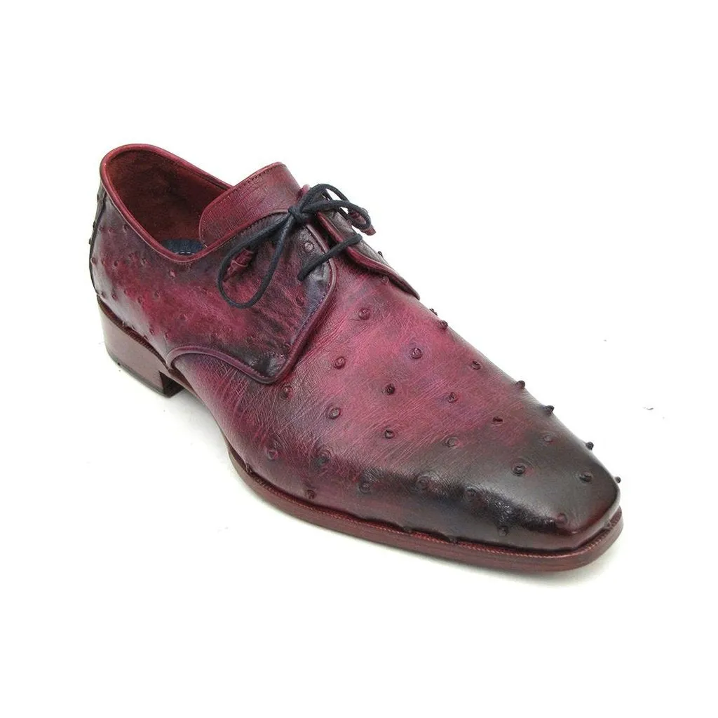 Paul Parkman Lilac Genuine Ostrich Derby Shoes (ID#66CC44)