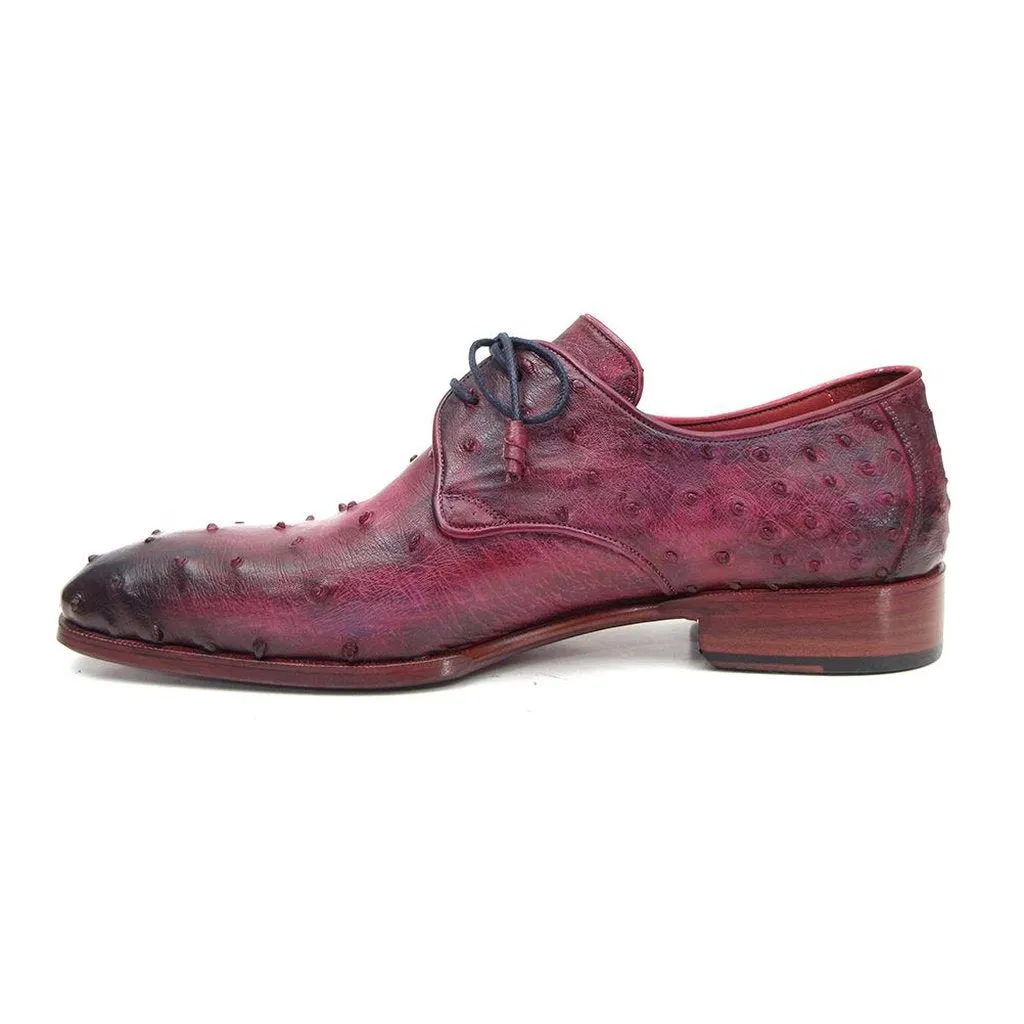 Paul Parkman Lilac Genuine Ostrich Derby Shoes (ID#66CC44)