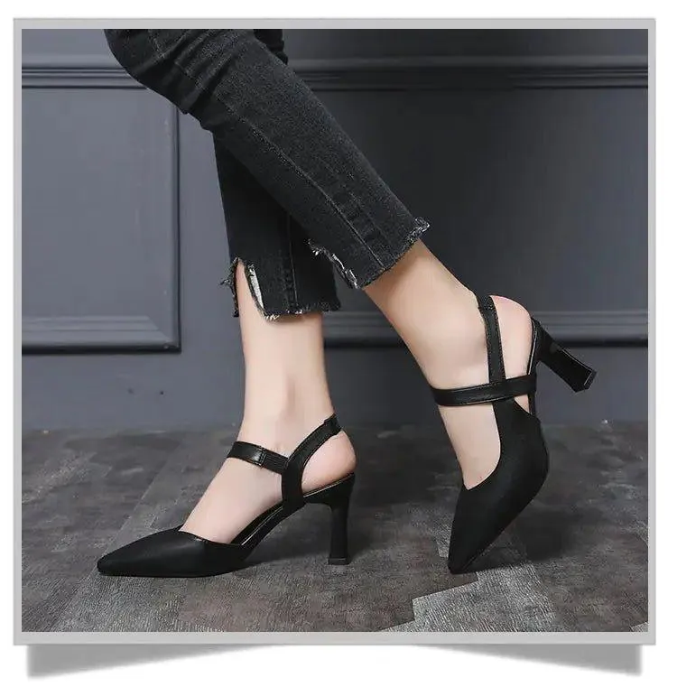 Pointed Comfy Kitten High Heels
