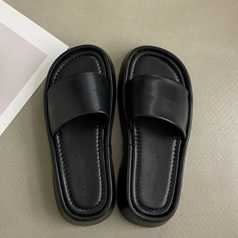 Purpdrank - Thick Platform Women Slippers Sport Sandals Summer Wedges Women Shoes Walking Cozy Female Slides Fad Slingback Flip Flops Mujer
