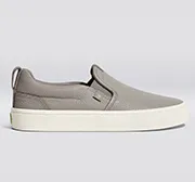 SLIP-ON Grey Premium Leather Sneaker Women