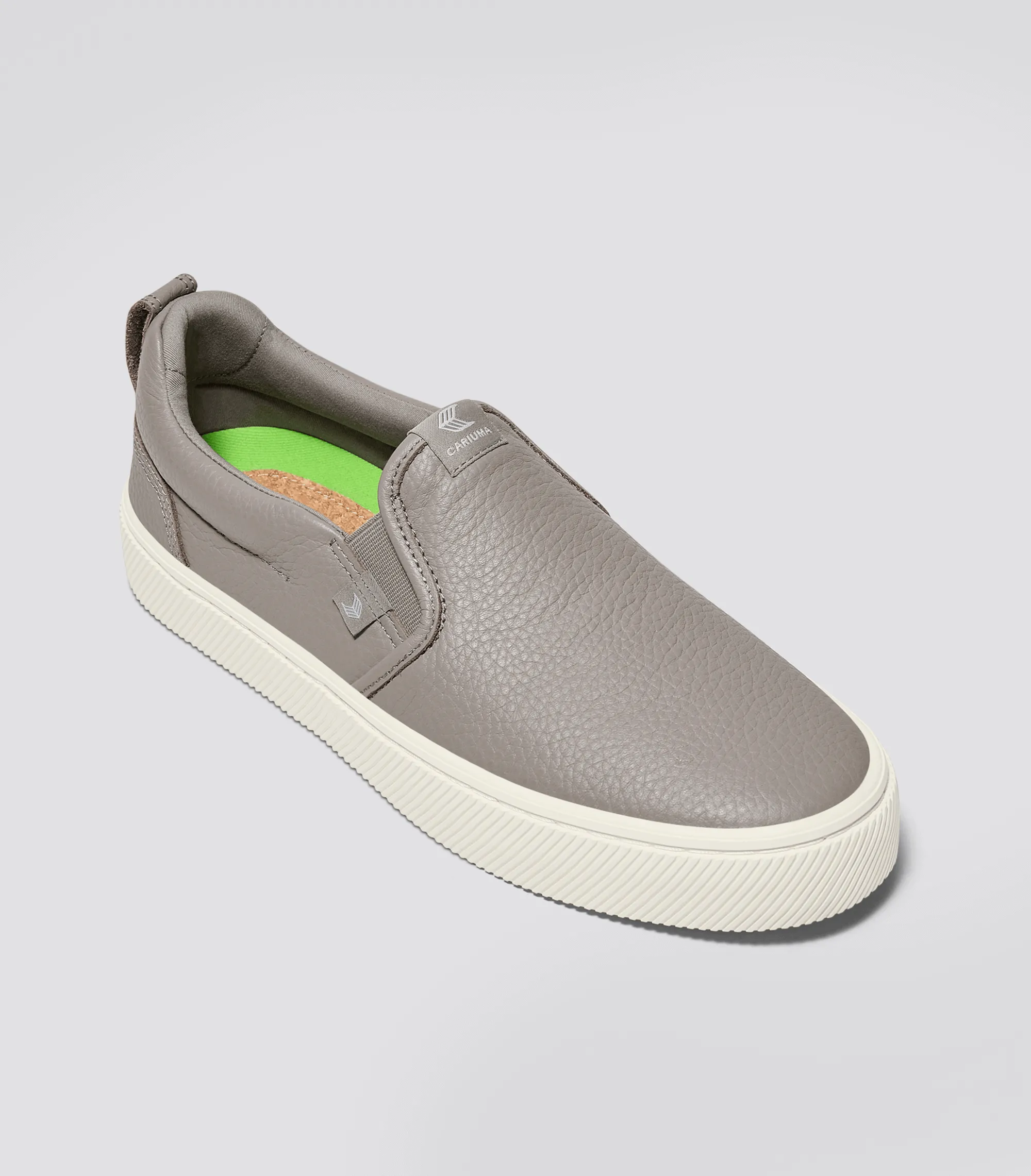 SLIP-ON Grey Premium Leather Sneaker Women