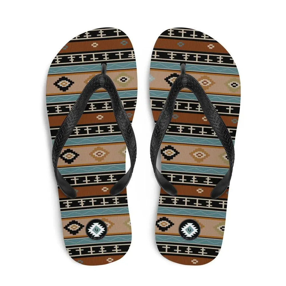 Southwestern Print Flip Flops