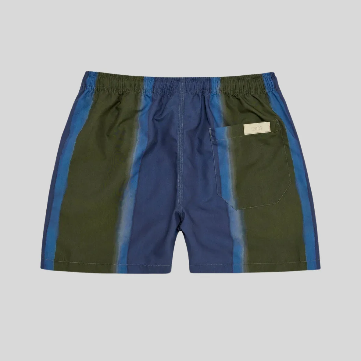 Wide Stripe Swim Shorts - Blue/Army