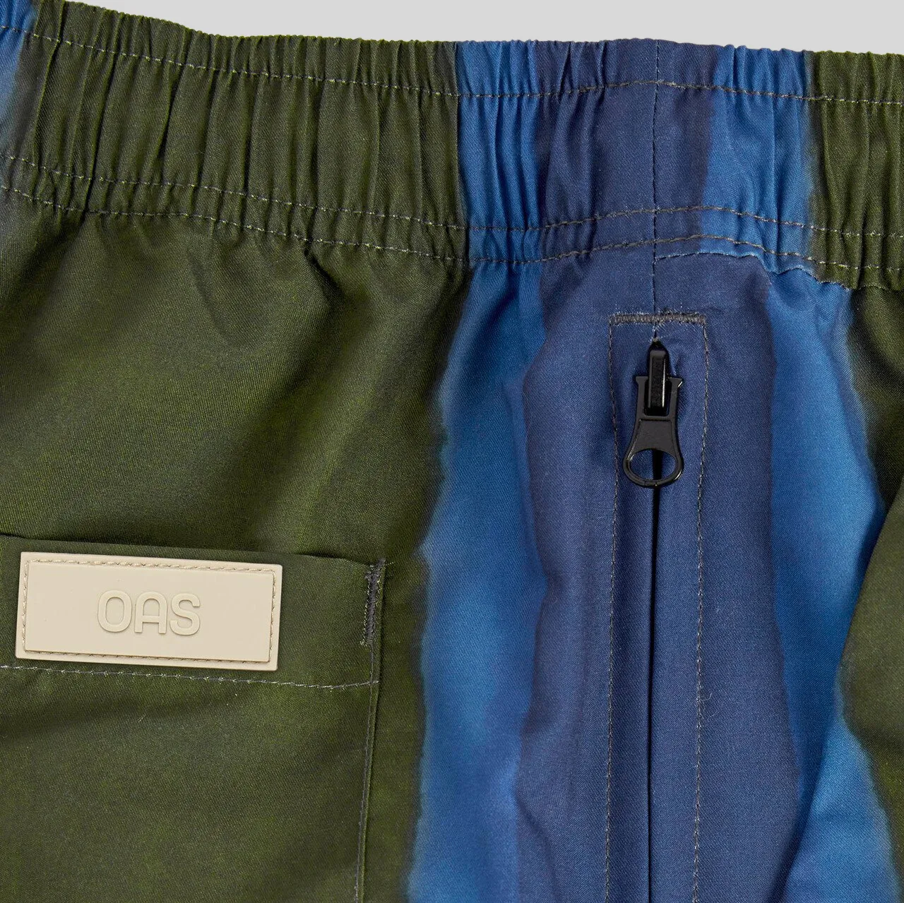 Wide Stripe Swim Shorts - Blue/Army