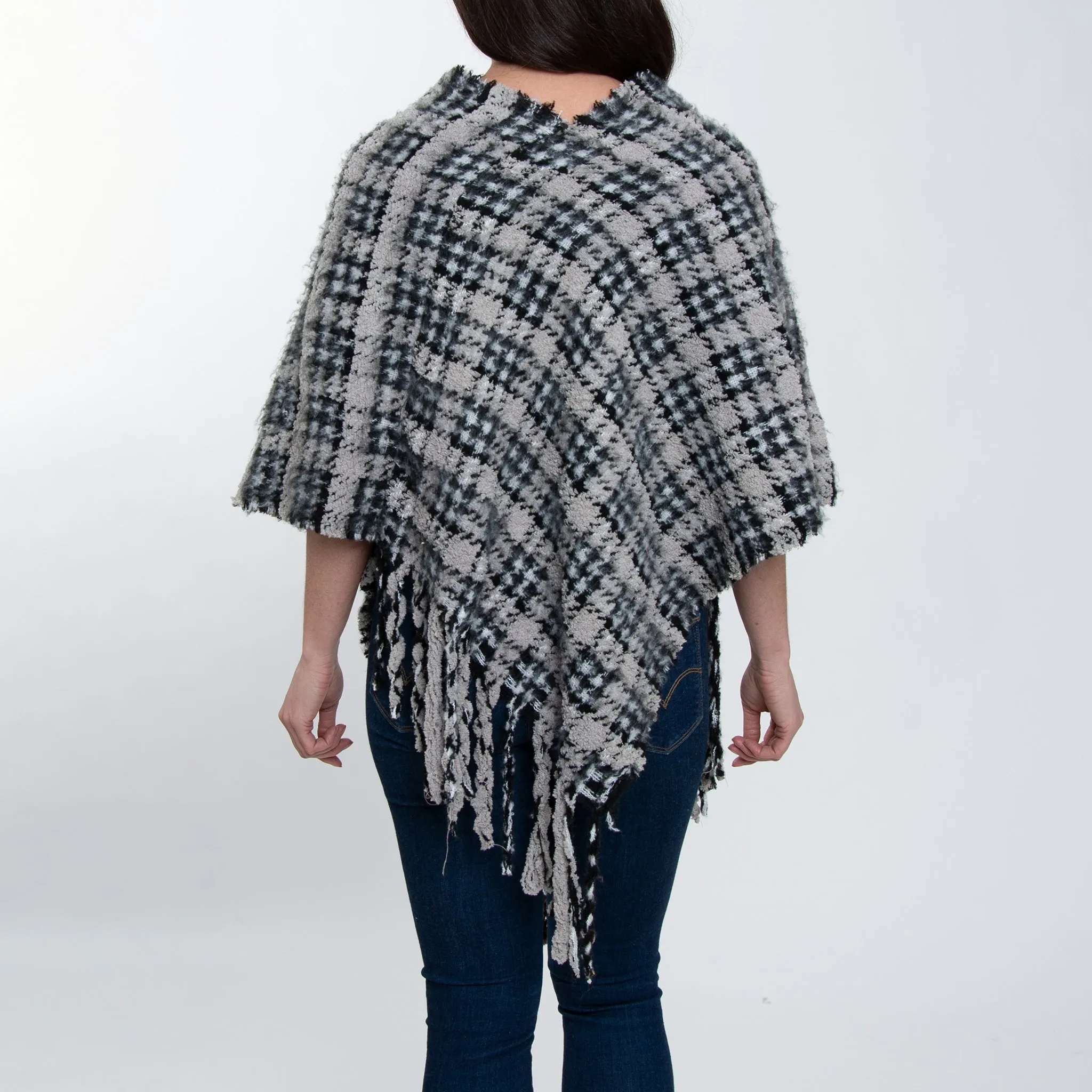 Winter Jude One Size Herringbone Poncho