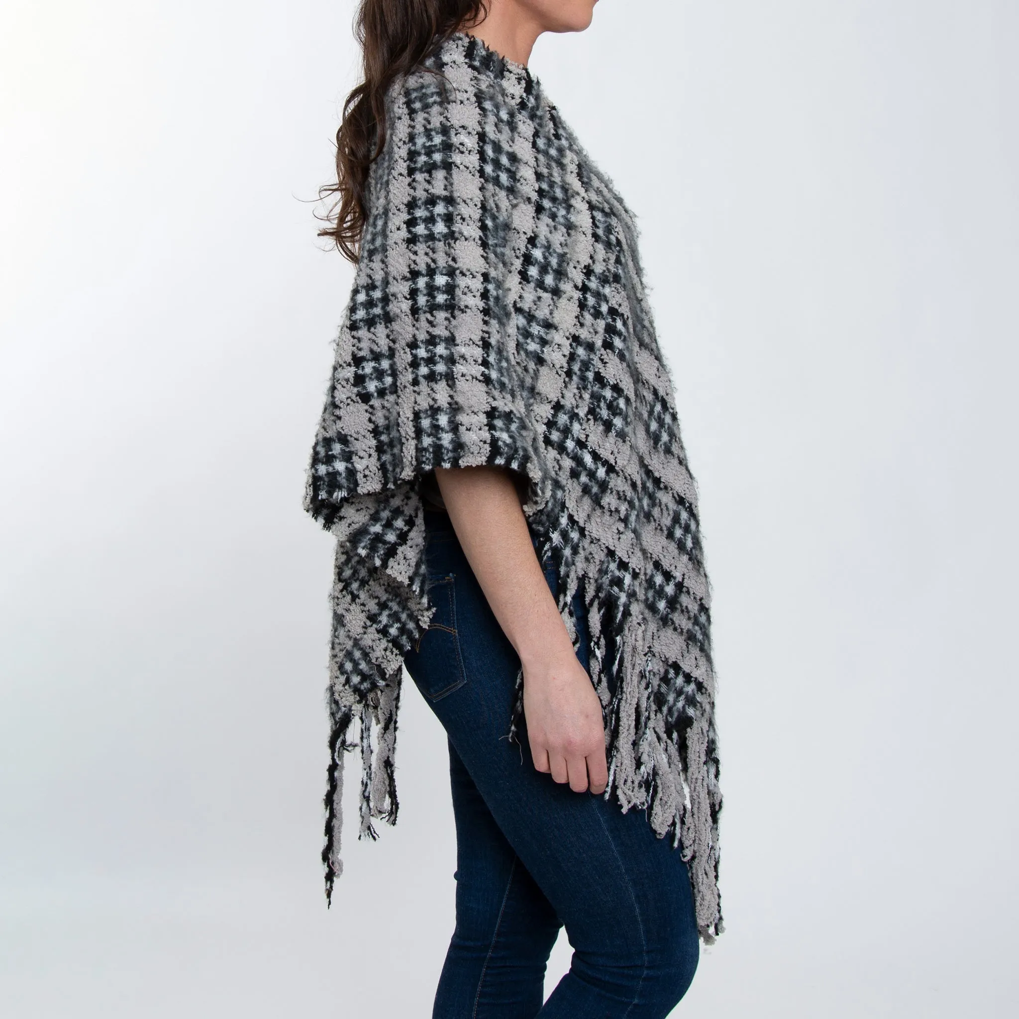 Winter Jude One Size Herringbone Poncho