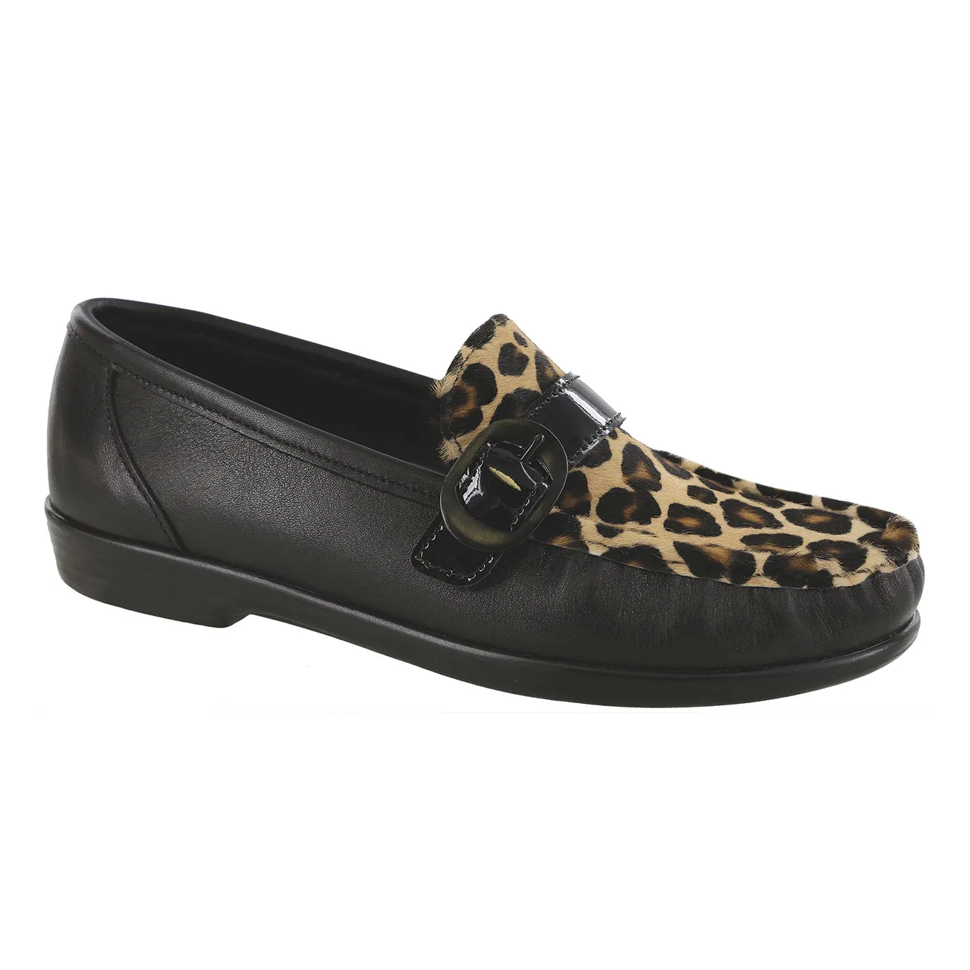 Women's Lara Slip On Loafer Black Leopard