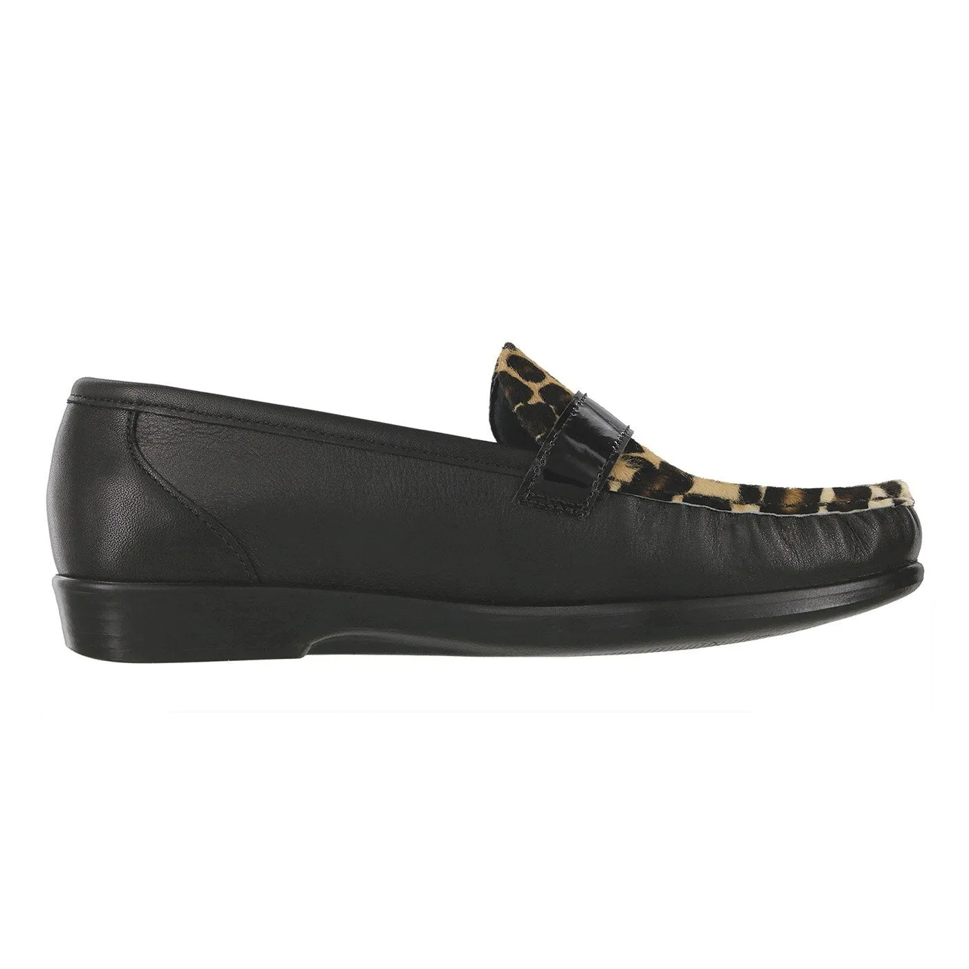 Women's Lara Slip On Loafer Black Leopard