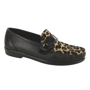 Women's Lara Slip On Loafer Black Leopard