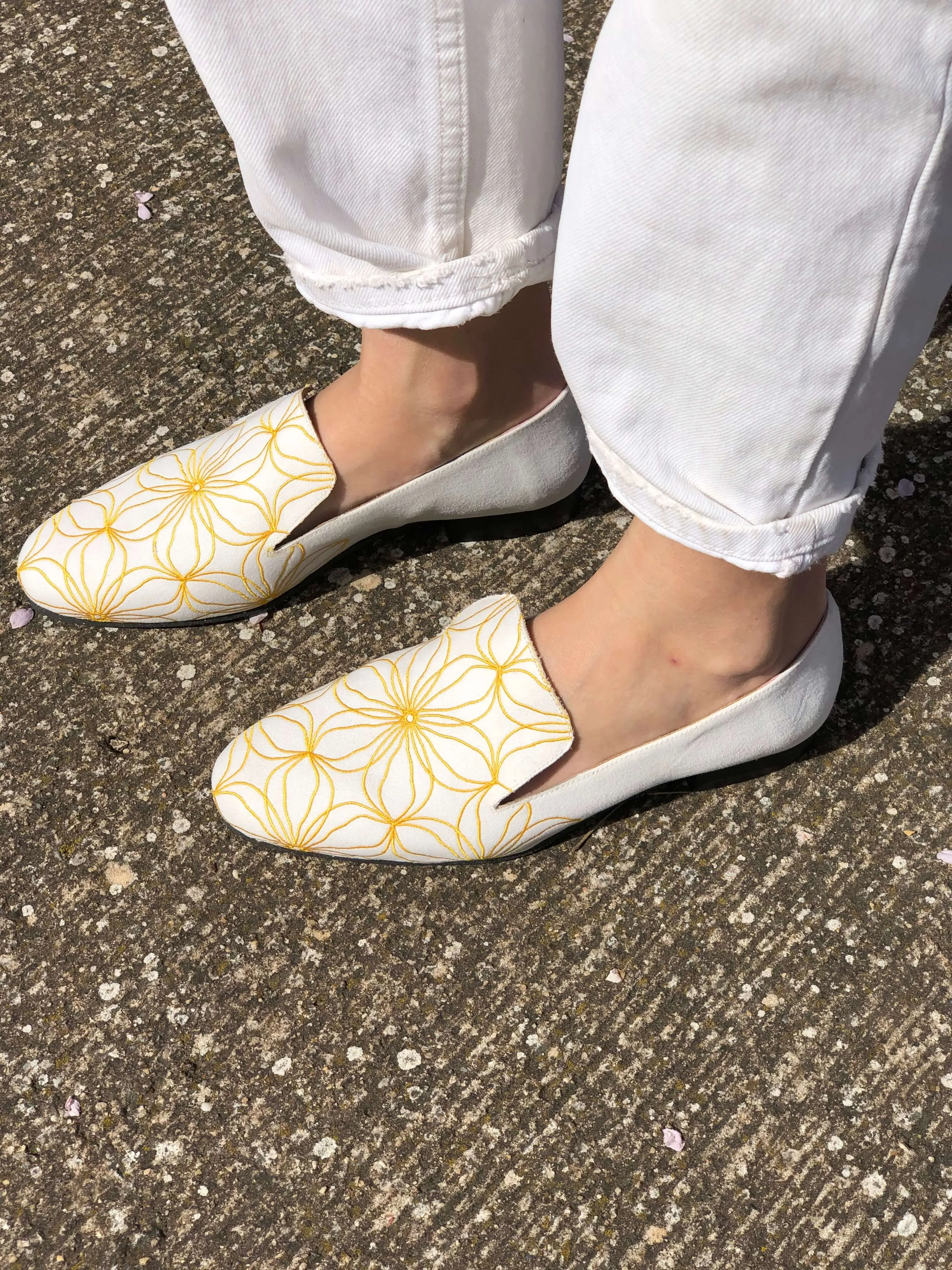 Yellow Flower Loafers