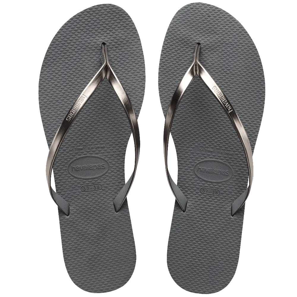 You Metallic Flip Flops