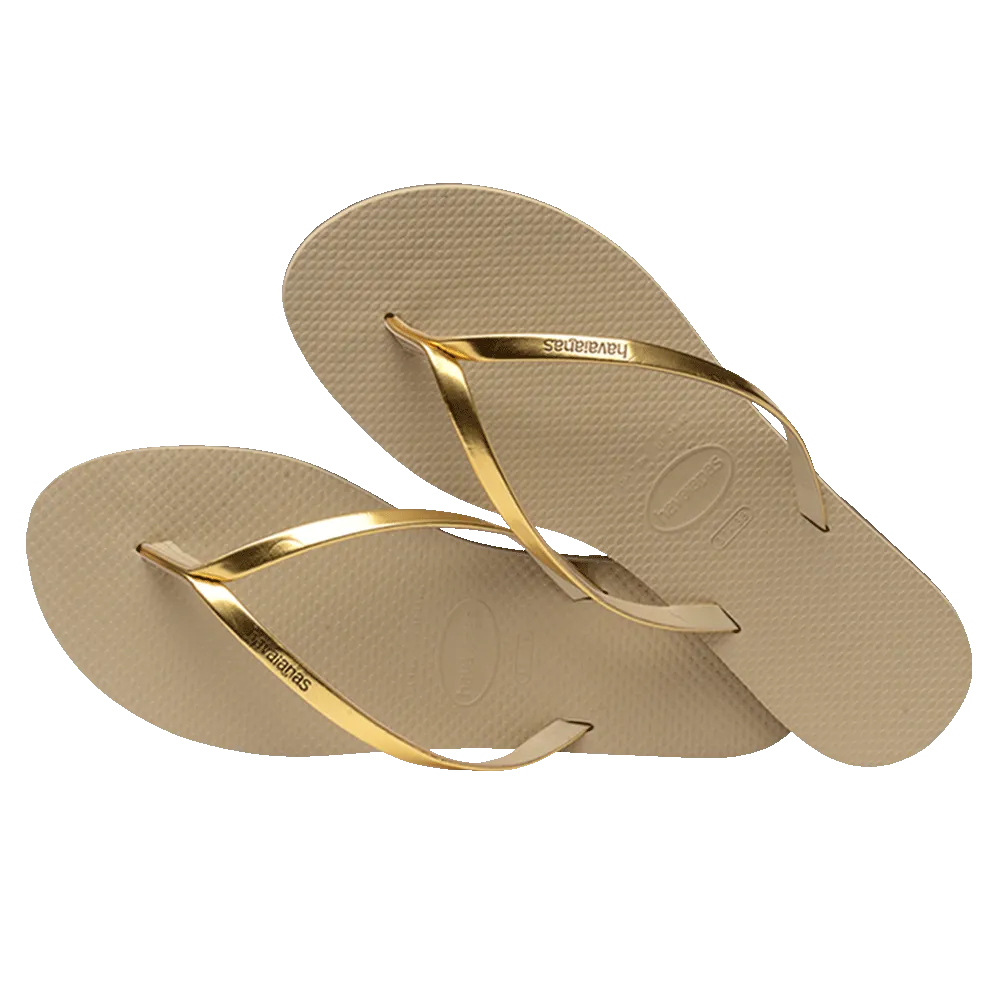 You Metallic Flip Flops