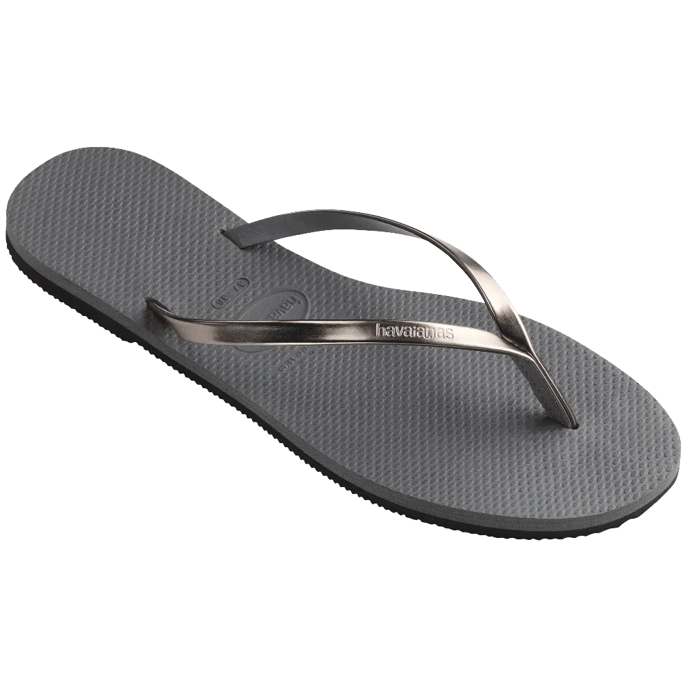 You Metallic Flip Flops