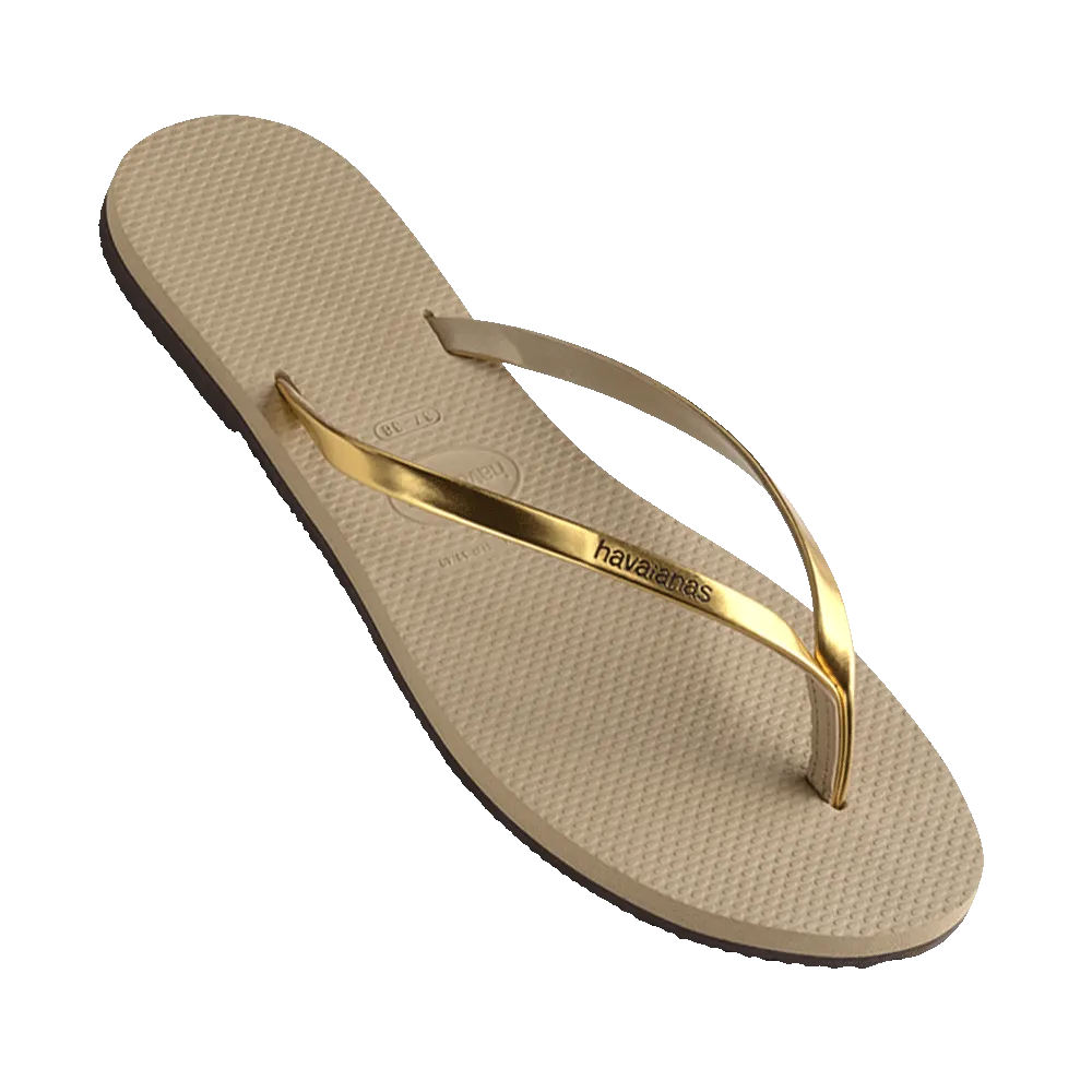 You Metallic Flip Flops