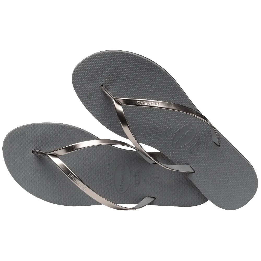 You Metallic Flip Flops
