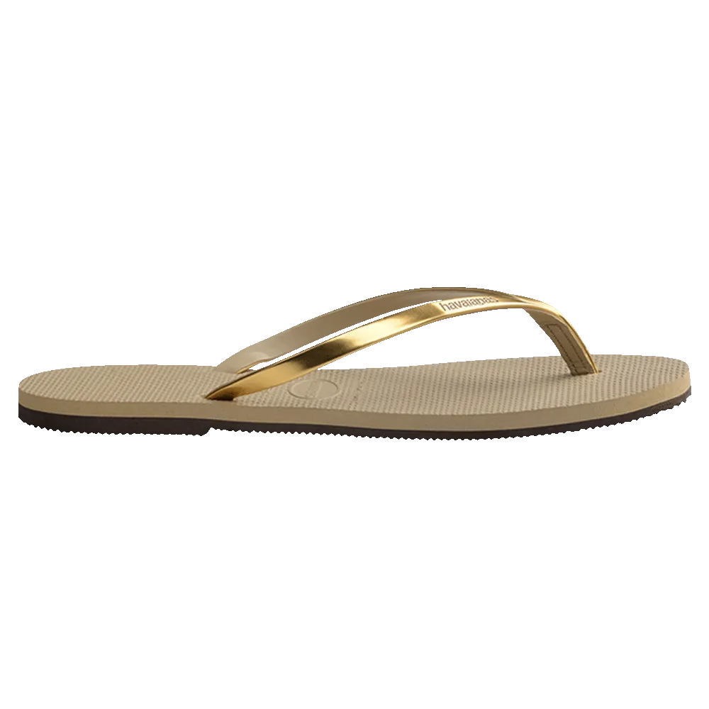 You Metallic Flip Flops